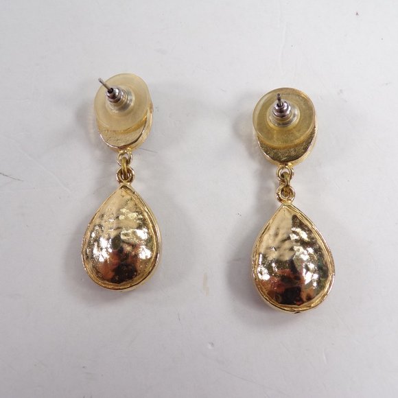 Fashion Jewelry Earrings Lot - 5 Pairs, 2 Single: Gold Tone Swirl, Hoop, Costume - Picture 7 of 11